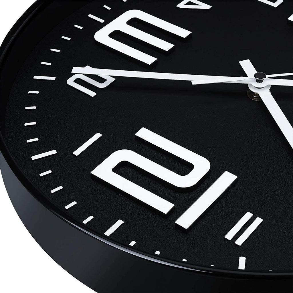 Wall Clock 12" Silent Quartz Decorative Latest Wall Clock Non-Ticking Classic Clock Battery Operated Round Easy To Read