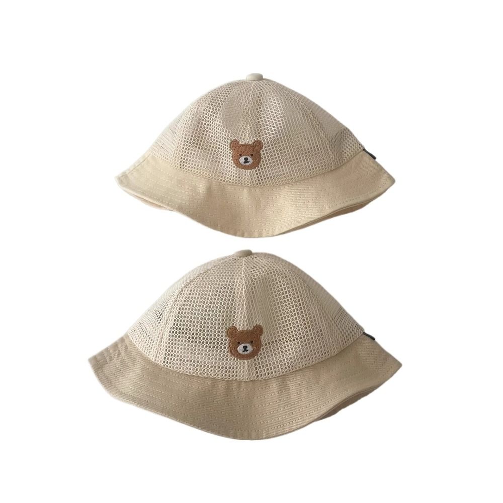 

Хлопковые детские шляпы-ведра с мультяшным медведем, детская пляжная шляпа на весну, лето, осень, детская шляпа от солнца на открытом воздухе