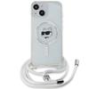 Karl Lagerfeld Klhmp15Shcchnt Iphone 15 / 14 / 13 6.1 Hardcase Transparent Iml Choupette Head & Cord Magsafe