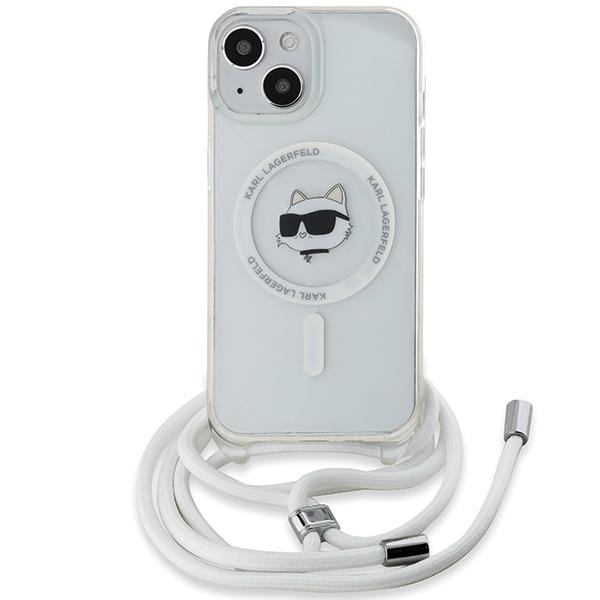 Karl Lagerfeld Klhmp15Shcchnt Iphone 15 / 14 / 13 6.1 Hardcase Transparent Iml Choupette Head & Cord Magsafe