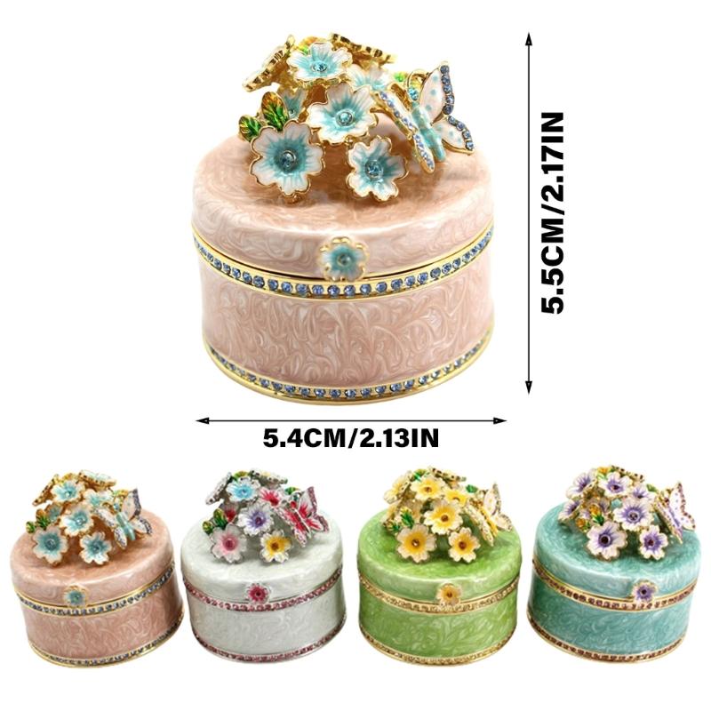 Butterfly and Flower Jewelry Storage Box Multifunctional Organizer for Earrings Bracelets Necklaces Accessories Holder
