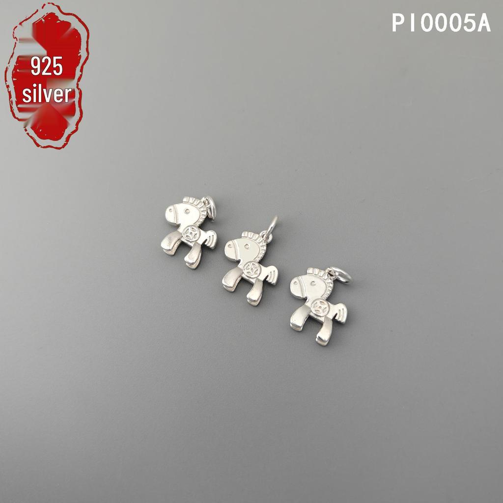 S925 Sterling Silver Money Pendant Charm with Red String Handmade Bracelet