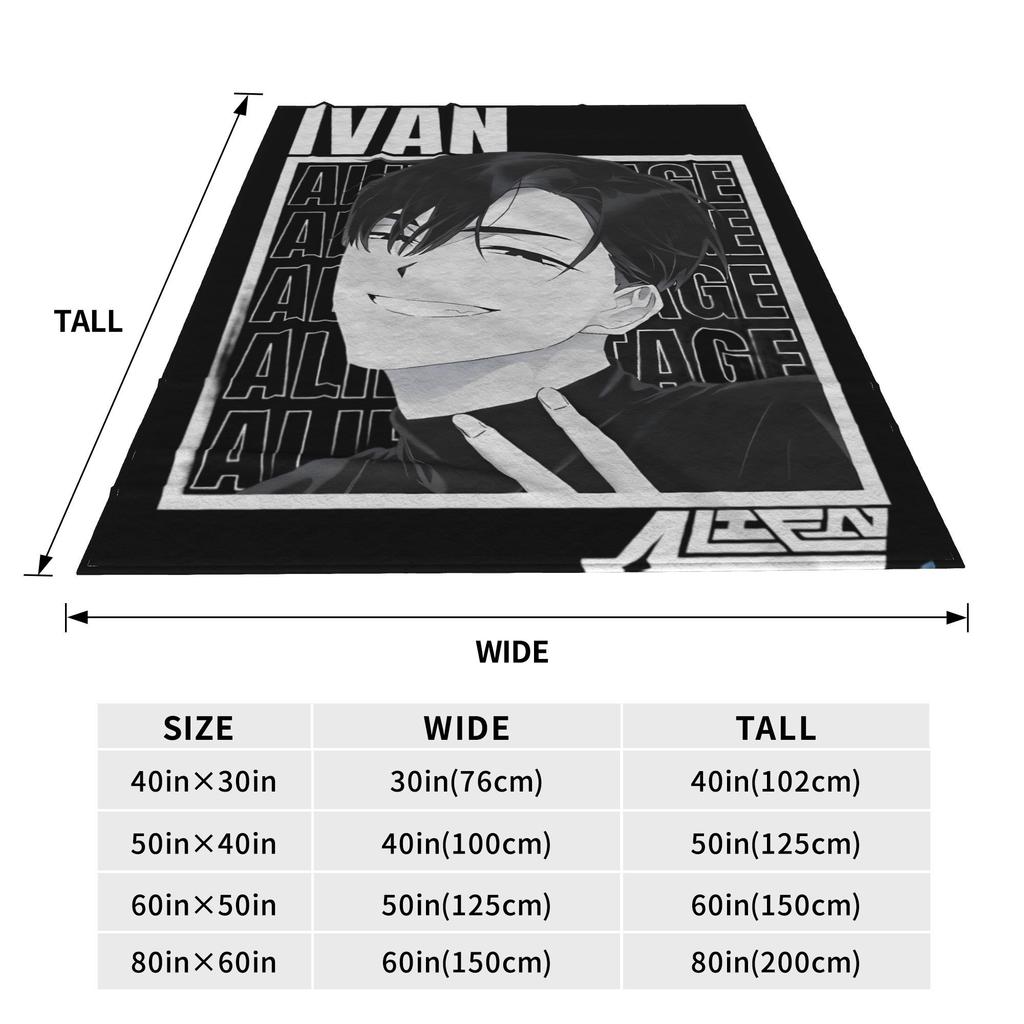 Ivan Alien stage Anime Manga Plush Blankets Boy Girl Flannel Bedding Throws For Home Decor Warm Quality Bedspread