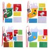 House Decoracion Hangable Christmas Sock Non-woven Fabric Portable Elk Xmas Bag  Kids/Children