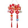 Cartoon New Year Hanging Ornaments Traditional Non-woven Lucky Character Wall Hanging Handmade Blessing