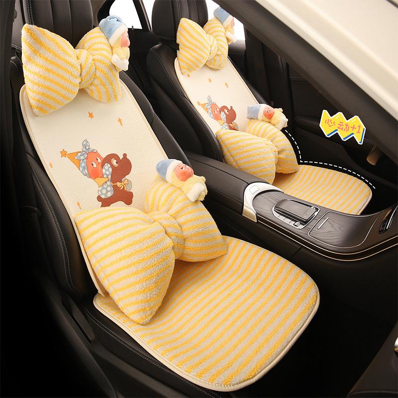 Starman Cute Winter Plush Car Seat Cushion for Geely Galaxy L6 A7 Xingyuan E5