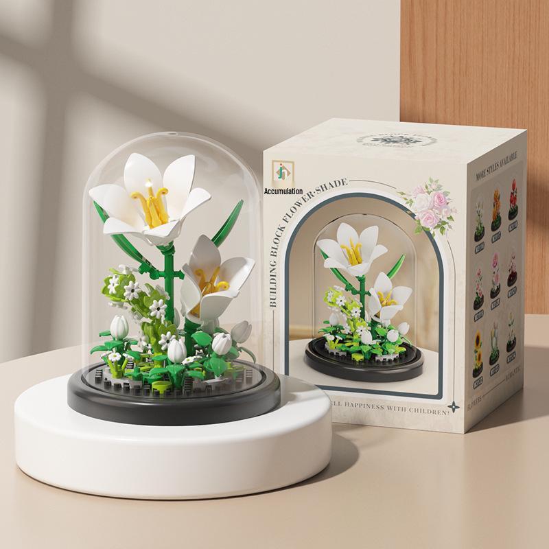 Compatible LEGO Flower Basket & Succulent Building Kit - Educational Toy & Valentine's Teacher Gift