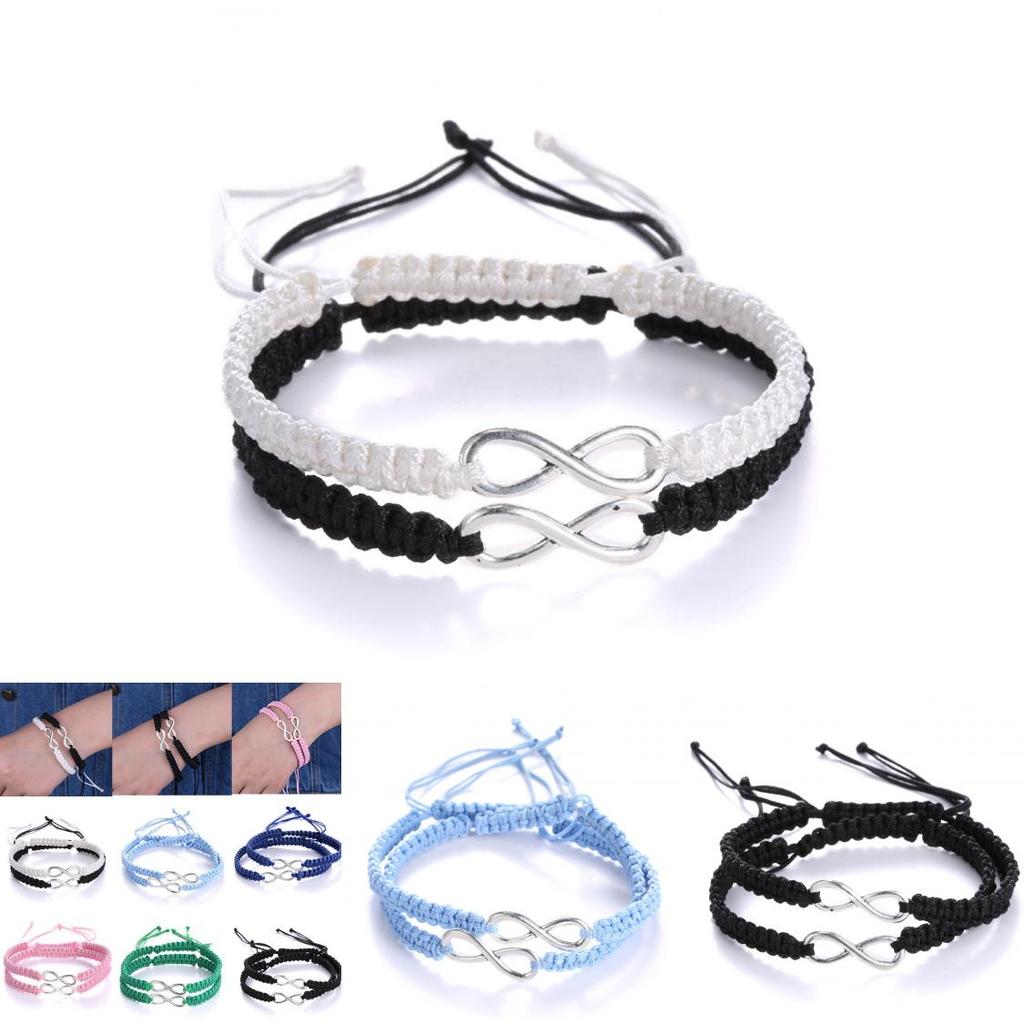 Handmade Infinite Symbol Bracelets With Adjustable Woven Design For Couples And Giftgiving