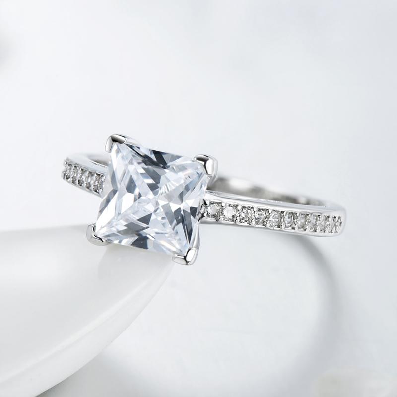 MODIAN Verlobung AAAAA Kubikzircon Mode Ringe Echt 925 Sterling Silber Ehering Brautschmuck für Frauen