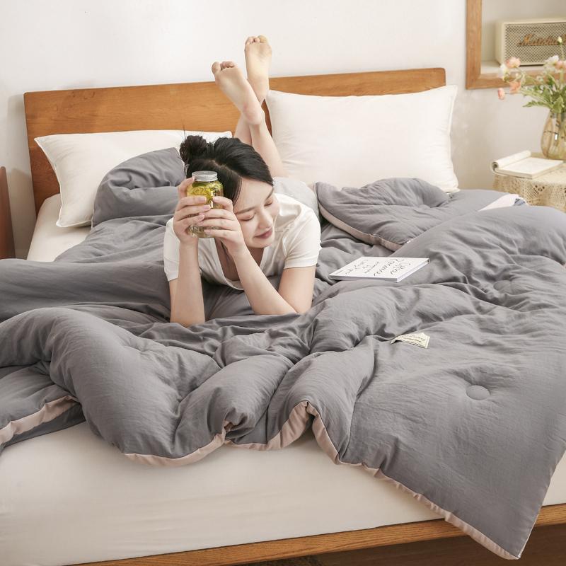 Lightweight Feathers Down Comforter Cooling Feathers Duvet For Warm Weather Organic Cotton Fill Down Quilt Thin Summer Duvet