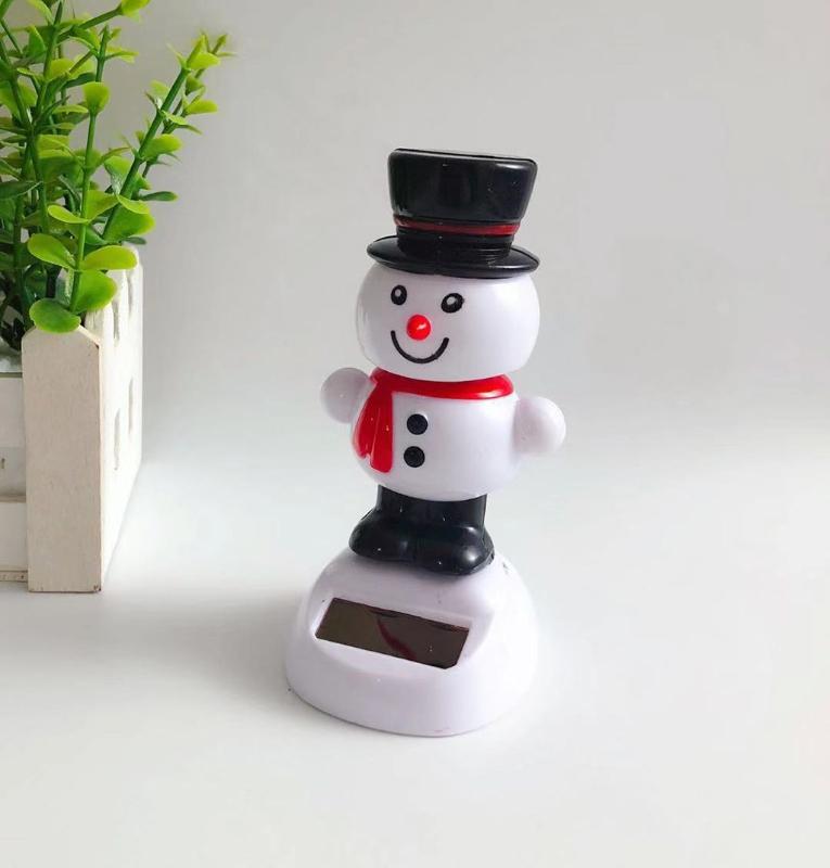 Solar Powered Car Dashboard Decors Funny Christmas Office Cab Accessories Interior Decoration for Adults Christmas