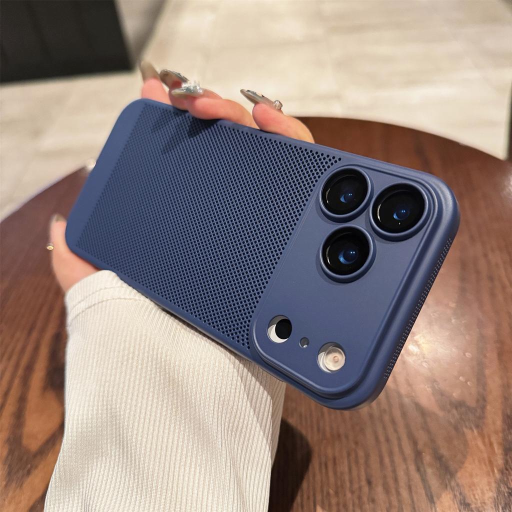 Applicable to iPhone16 breathable heat dissipation net mobile phone case Apple 17PROMAX skin matte ultra-thin all-inclusive hard cover