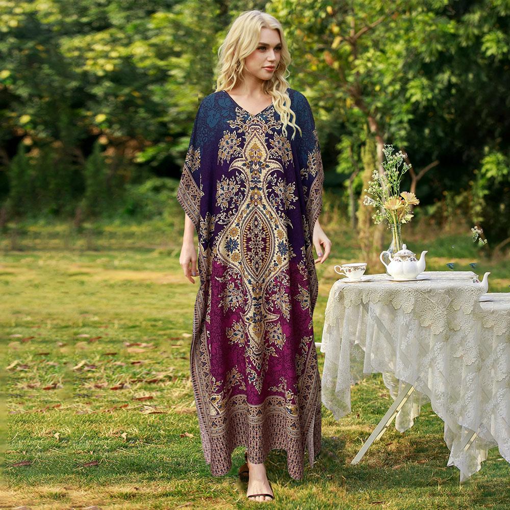 

Пляжные накидки, черные кафтаны с вышитыми цветами и воротником-стойкой для женщин, праздничные купальные костюмы больших размеров One Size