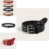 Pu Leather Womens Belt With Star Decor And Pin Closure For Office And Weekend Wear