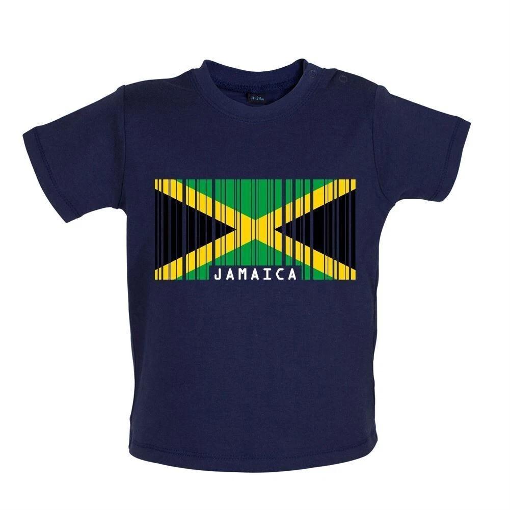 Jamaica Barcode Style Flag -Baby Kids Boys Girls Unisex T-Shirt / Romper Tees Top- Jamaican Country Kingston 160