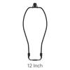 Black Lampshade Harp Holder Bracket with Finial Cap, Anti-Rust Lamp Parts for Table and Floor Lamp