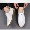 Fashion New Round Head Men's Casual Shoes Solid Color Business Fashion Loafers for Men Spring Autumn Leather Designer Shoes Male