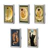 Portacarte Stile Vintage Sottile Porta Carte in Acciaio Inossidabile Chiusura a Scatto Sicura Custodia Adatta per Contanti Carta d'Identità Biglietti da Visita Portafoglio per Donne Uomini
