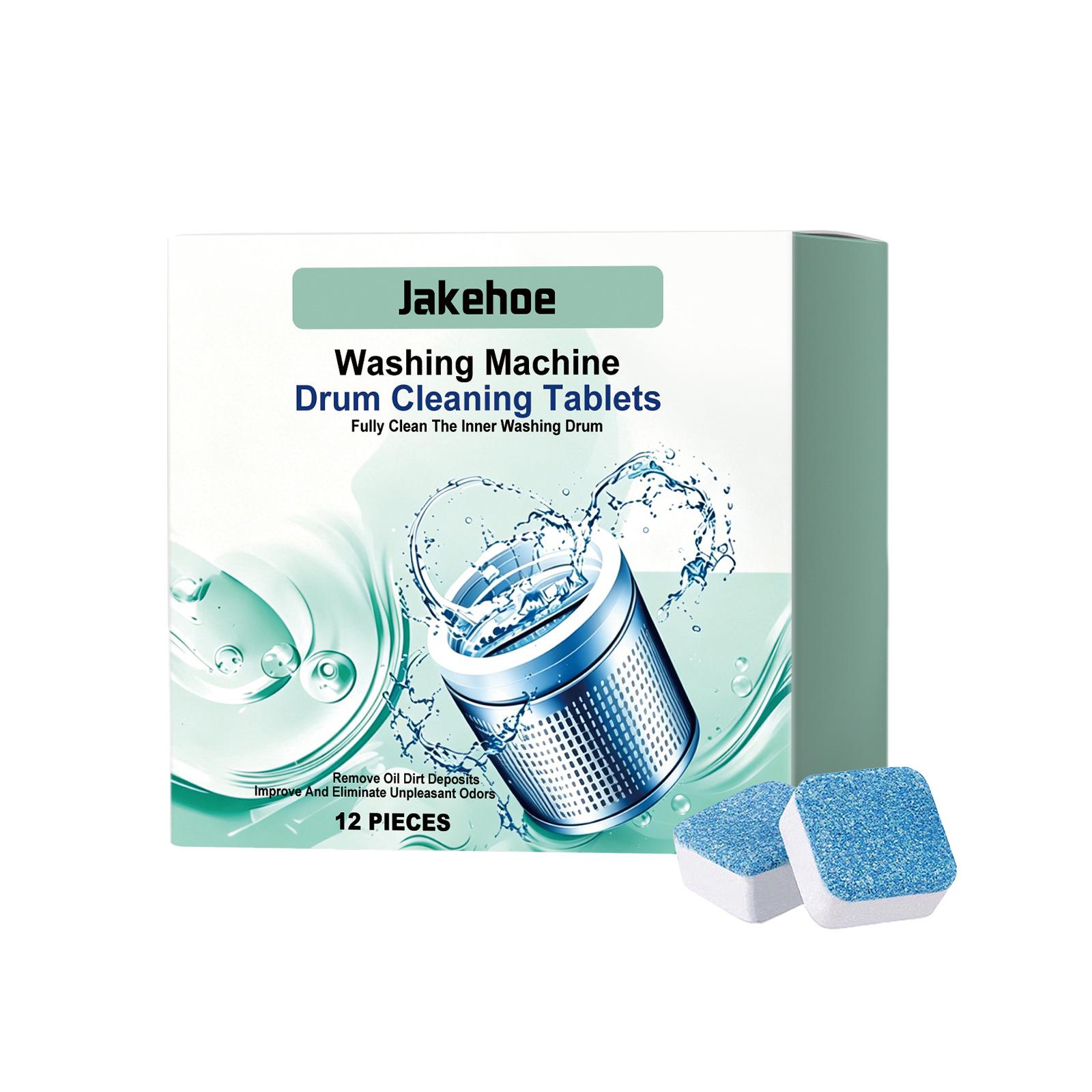 JAKEHOE Washing Machine Drum Cleaner Tablets, Remove Oil Stains, Dirt, and Odors