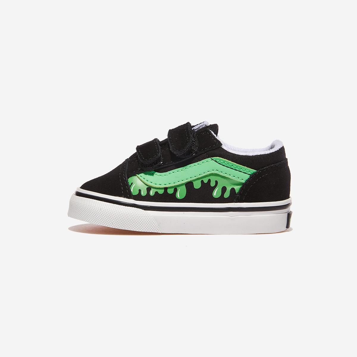 

[Vans] Old School Velcro - Glow Slime Black/Green, VN000CPZYJ7, 1010105014, Popular Korean Shoes 115