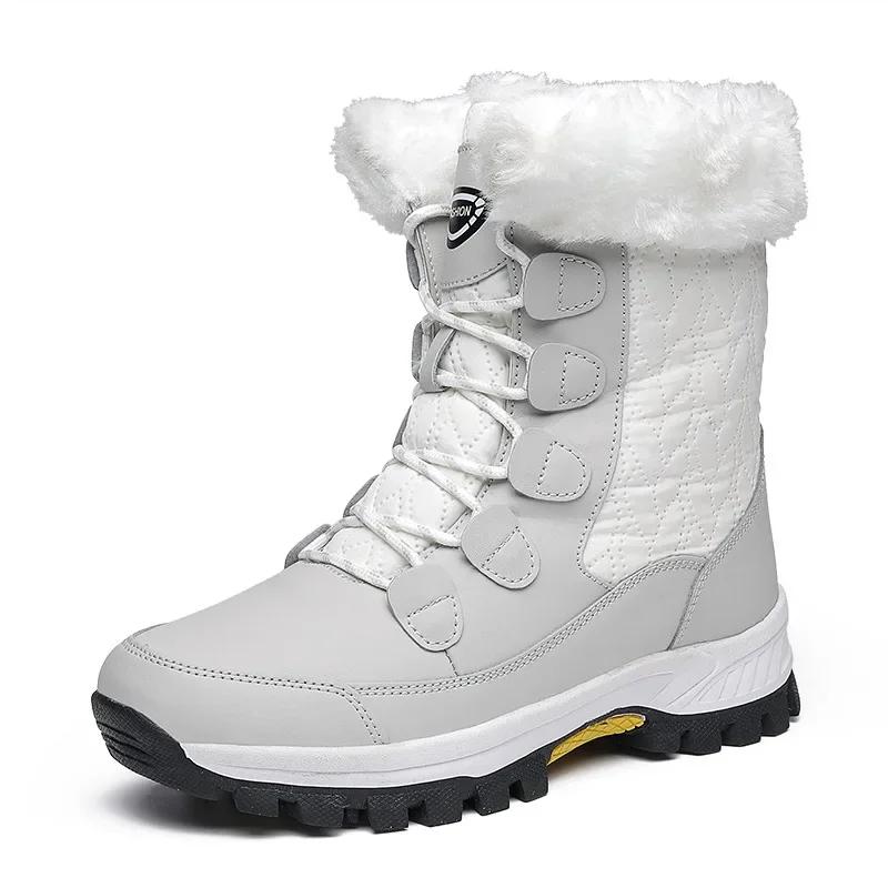 Winter New Women's Boots Plush Warm Women's Snow Boots Outdoor Non-slip Sneakers High Quality Waterproof Women Boots Botas Mujer