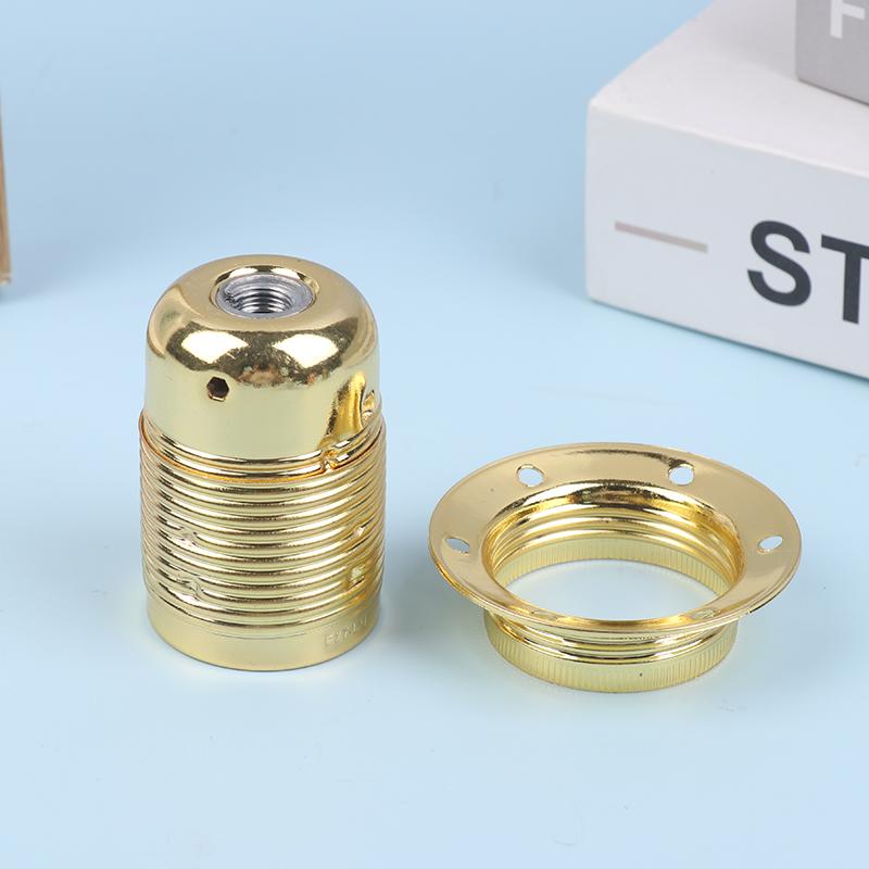 Metal Lamp Holder E27 Polished Vintage Lamp Socket DIY Light Lamp Base Retro Screw Adapter Lampholder For Lighting Fixture