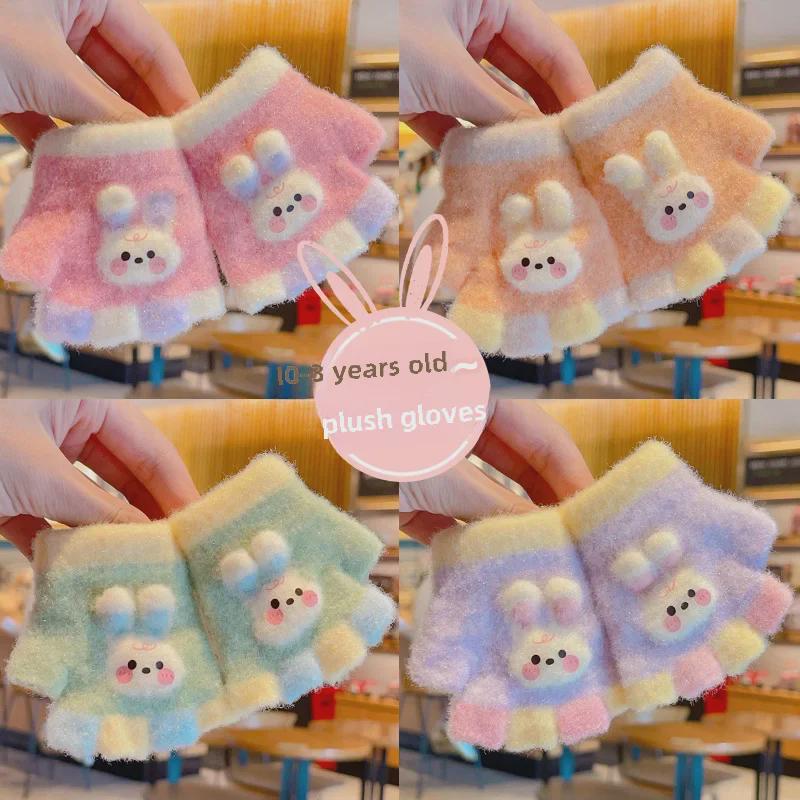 Warm Winter Half-Finger Gloves for Toddlers, Ages 1-3 – Cute Design for Boys and Girls