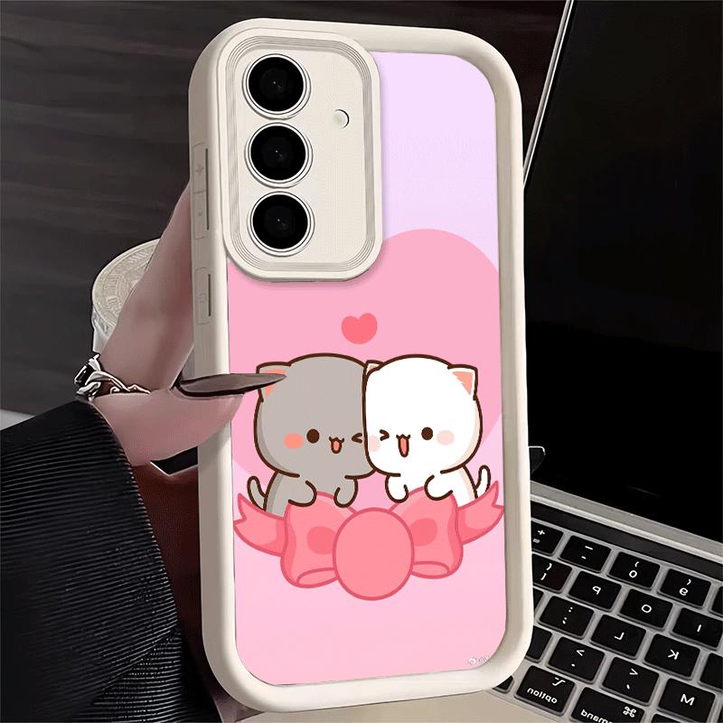 Phone Case for Samsung Galaxy A17 A16 A15 A14 A13 Cartoon Cute Peach Goma A56 A36 A26 A55 A35 A25 A54 A34 A24 A53 A33 A23 A07 A0
