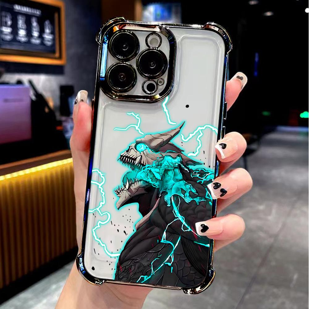 Anime Cool Kaiju No. 8 Plating Phone Case For Xiaomi Redmi A3 14C 13C 12C K50 A1 Note 14 13 12 11 10 9S Pro Plus 4G 5G Anti Fall