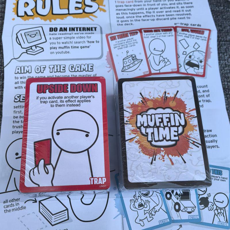 English Muffin Zeit & Pfannkuchen Zeit Interaktive Party-Spielkarten für das Eltern-Kind-Spiel