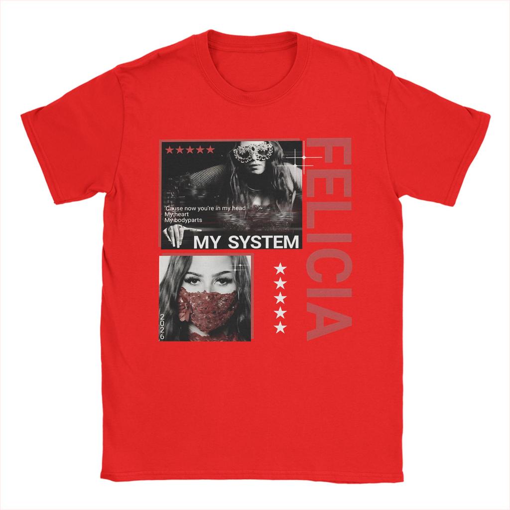 My System TShirt Summer Felicia Eurovisions Sweden 2026 Pure Cotton TShirts For Unisex Hip Hop Casual Tee Shirt Streetwear Tees