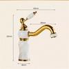 Gold Brass JadeB Athroom Faucet Basin Faucet Hot & Cold  Bathroom Sink Faucet Deck Mounted Lavotory Faucet  Mixer Water Tap