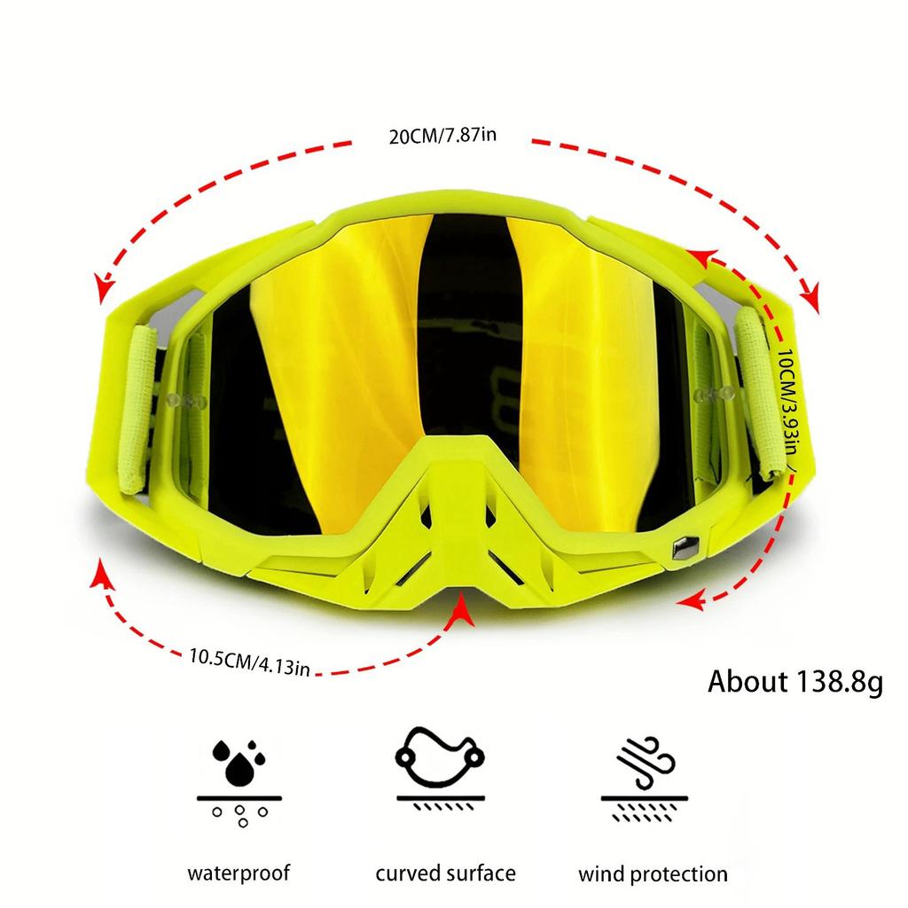 NAFEIB Motorcycle Motocross Sunglasses, Windproof & Shatter-Resistant Goggles for MTB, ATV & Off-Road Sports