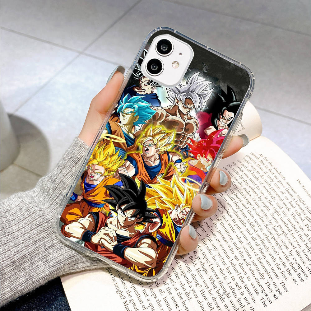 Case for Samsung A04 A14 A23 A34 A54 M23 M33 M52 M53 Realme 10 9 C30S C35 C55 VIVO Y02S Y21 Y51 X80 Pro Transparent Cover WI55 Dragon Z Ball