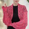 Versatile Knit Hollow Out Breathable High Quality One Layer Ramadan Muslim Women Islamic Diamond Shape Prayer Hijab Capes
