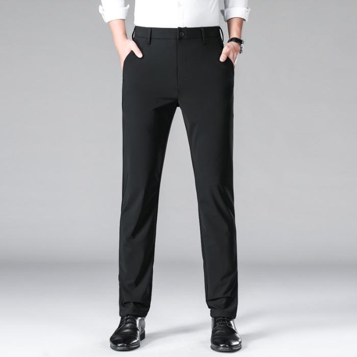 Kalhoty pro volný čas pánské jarní a podzimní modely černé volné rovné kalhoty ležérní kalhoty business léto pánské kalhoty