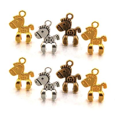 20 Stück 3 Farben 11x15mm Neues Produkt Legierung Beidseitig 3D Pony Anhänger Für Schmuckherstellung DIY Handgemacht Kleines Tier Anhänger