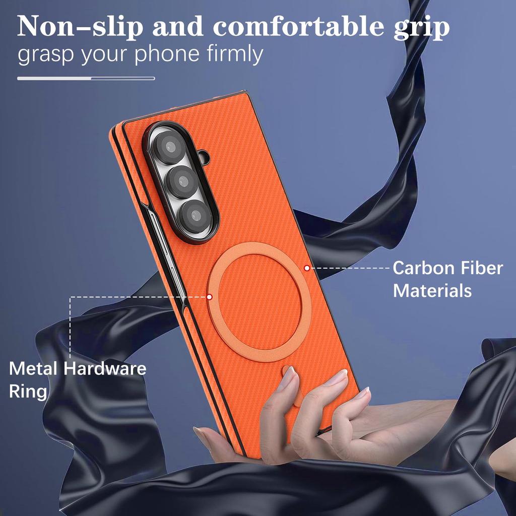 Carbon Fiber Magnetic Shockproof Case for Samsung Galaxy Z Fold 3/4/5/6/7