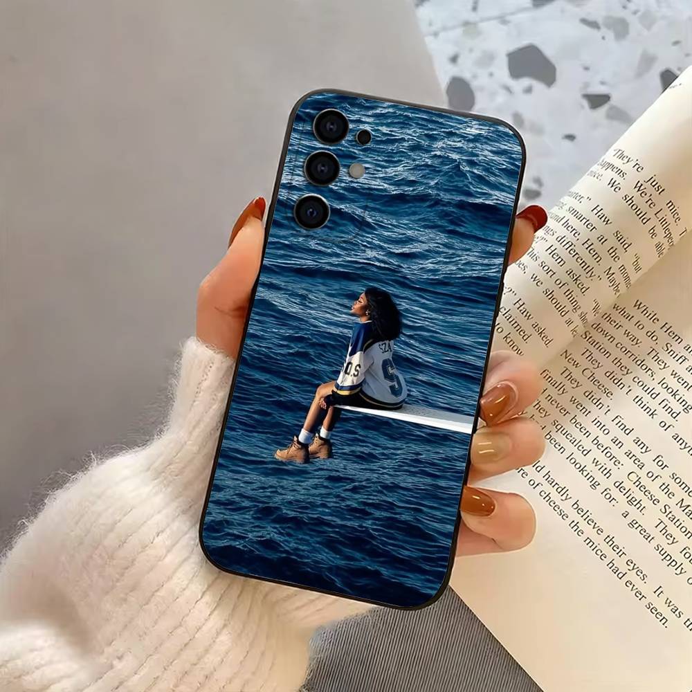 Cool Singer S-SZA-SZA-S Phone Case For Samsung S25,S24,S21,S22,S23,S30,Ultra,S20,Plus,Fe,Soft Silicone Black Cover
