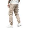 Men's Slim Fit Cargo Jogger Pants with Drawstring Elastic Waistband, Color Multi-Pocket Casual Trousers