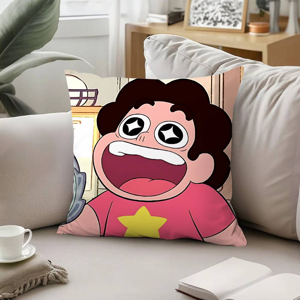 Cute H-Steven Universe-W Pillow Case Cushion Cover Soft Cute Throw Pillow Case For Car Sofa Pillowcase Polyester With Zipper