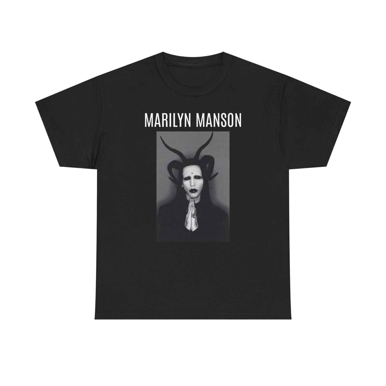 Marilyn Manson T Shirt Rock Metal Goth Graphic Tee Unisex Vintage 90s style M