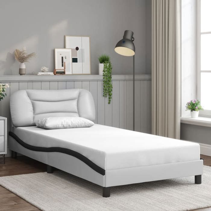 VidaXL Bed Frames with Headboard, Upholstered Bed, Slat Base, Single Bed, Adult Bedroom Bed 3207987