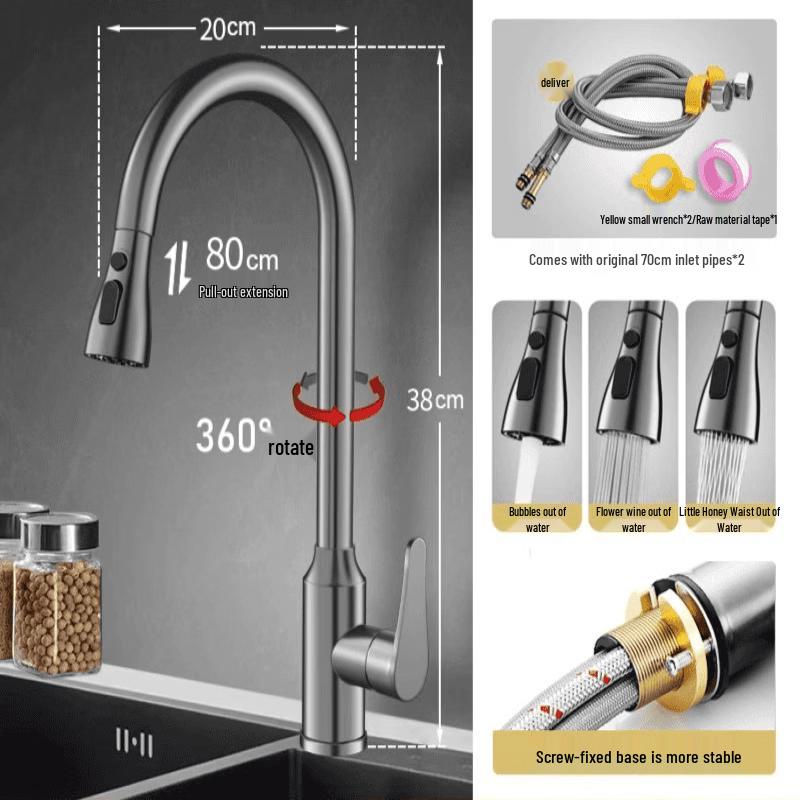 

TLXT Pull-Out Hot & Cold Kitchen Faucet