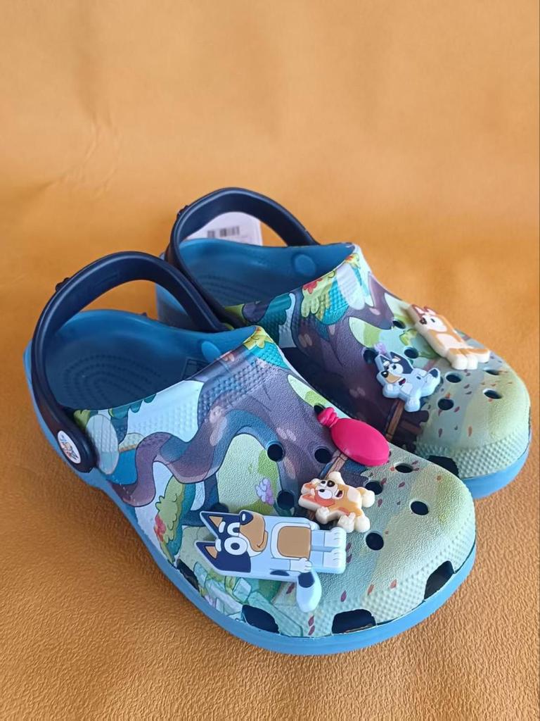 New Style Kids' Non-Slip Cross Joint Crocs Hole Shoes - Zan Menglu Bixing Planet Beach Slippers