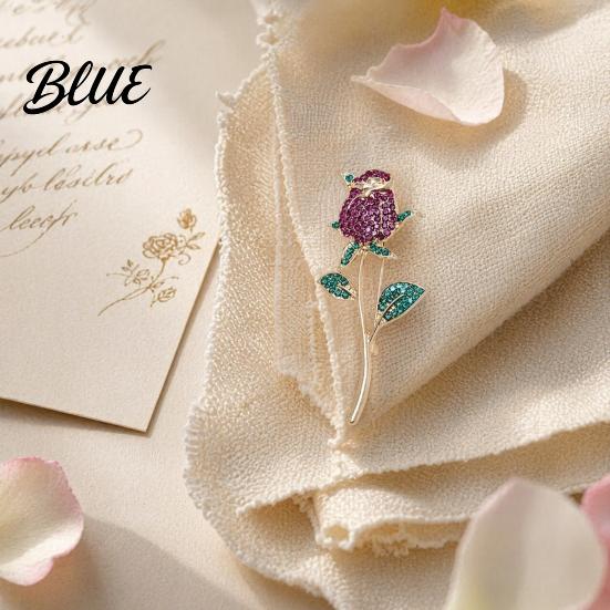 Non-fading Lapel Pin Suit Collar Pin 3D Rose Flower Shape