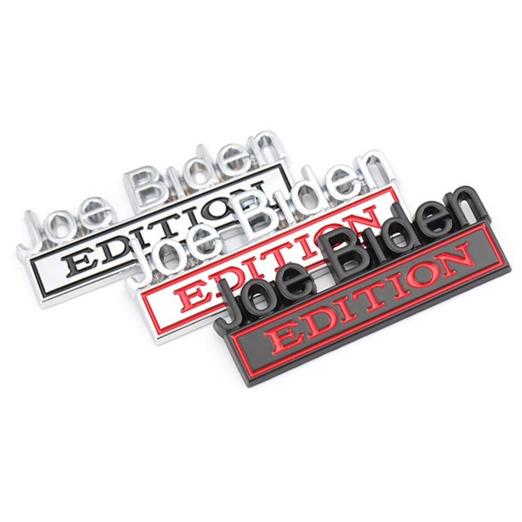 1Pc 3D Metal Joe Biden Edition Logo Car Front Grille Badge Side Fender Rear Trunk Emblem Sticker Decal