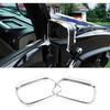 PIUGILH Silver Hummer H2 2003-2009 Rear View Mirror Rain Guards Car Visor Mirror Rain Eyebrows Accessories