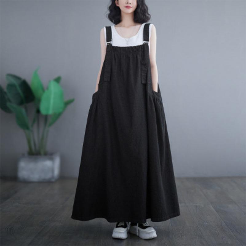 Mid-length Pendant Skirt Women Loose Denim Pendant Skirt Swing Dress