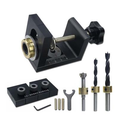 Multifunctional Woodworking Doweling Jig Kit Cabinet Furniture Hole Puncher Drill Guide Locator Household Assembly Tools